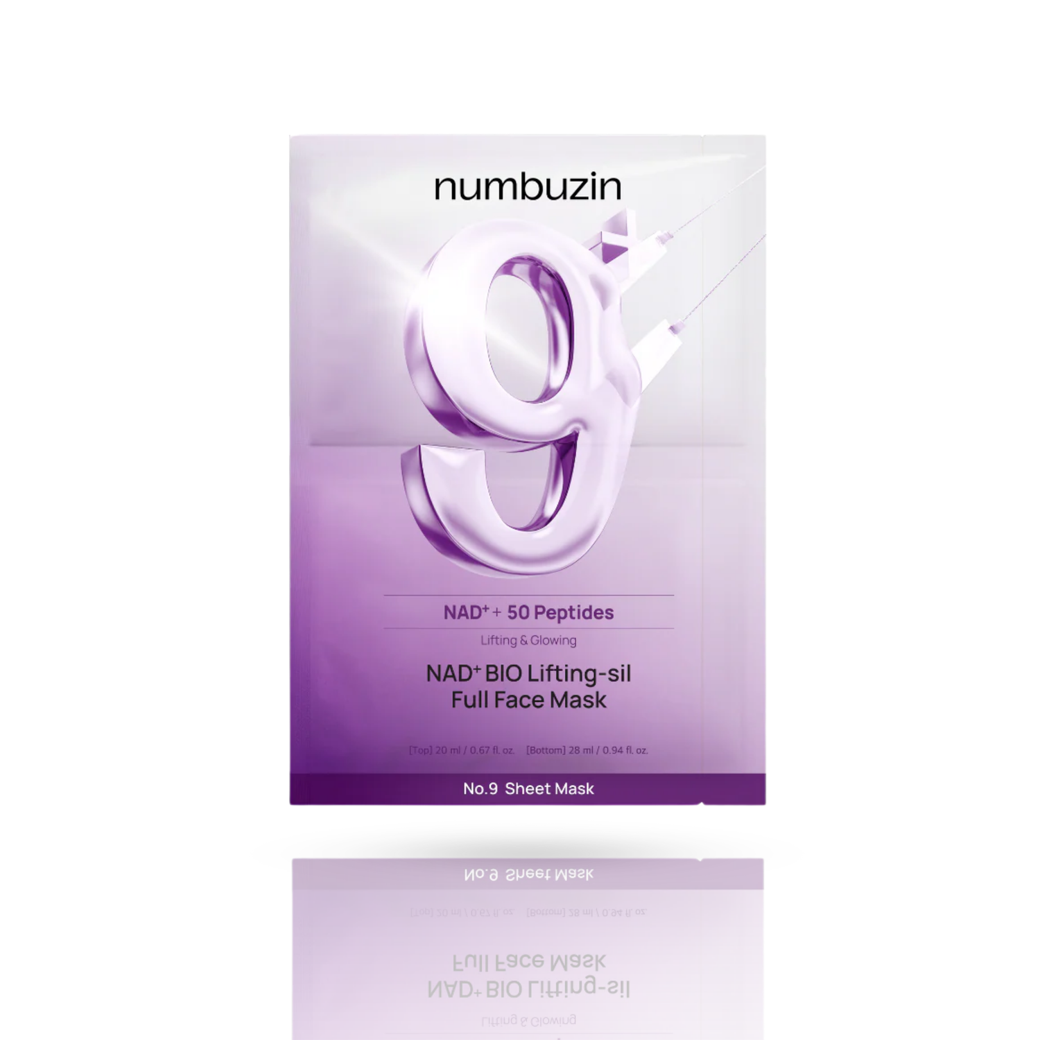 Numbuzin No.9 NAD+ BIO Lifting-sil Full Face Mask – Mascarilla Reafirmante y Efecto Tensor